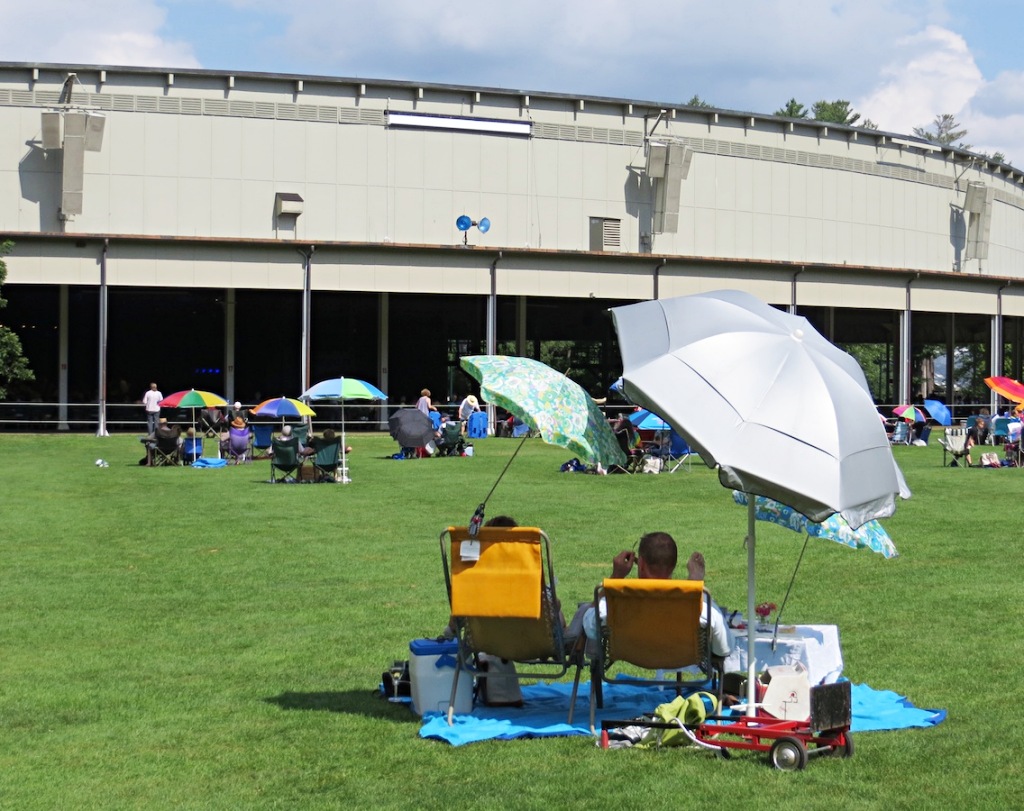 Tanglewood Music Shed and picnickers