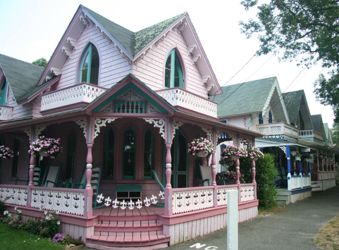 Victorian Gingerbread Houses, Oak Bluffs, Martha's Vineyard MA