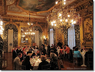 Dining room at Marble House Mansion, Newport RI