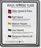 Beach warning flags, South County, Rhode Island