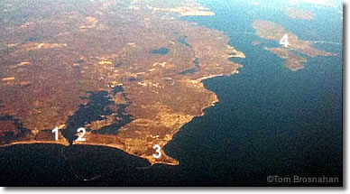 Aerial view of Point Judith, Rhode Island