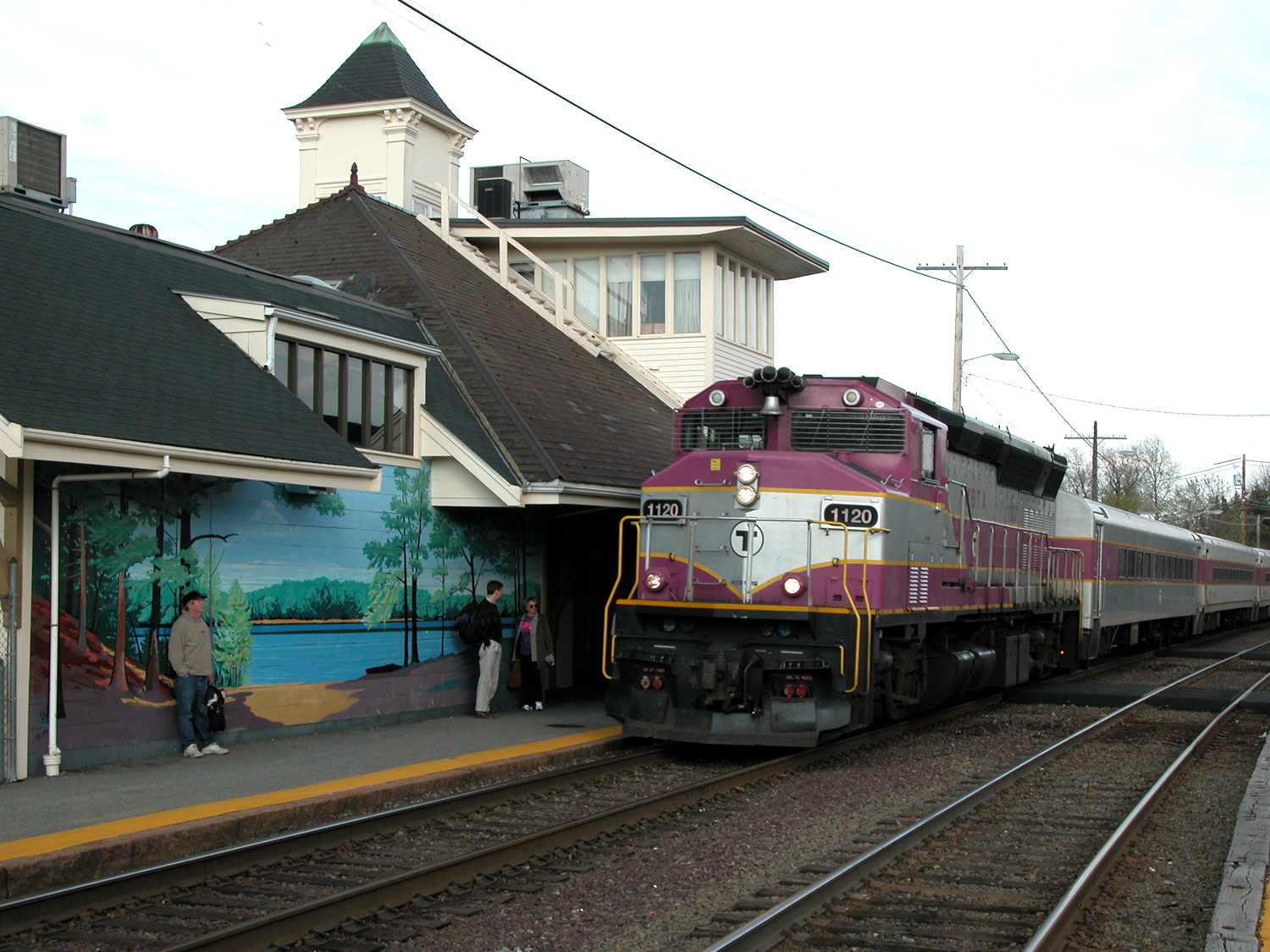 MBTA Commuter Rail train at the Concord MA depot