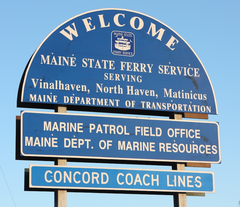 Maine State Ferry Service sign, Rockland ME