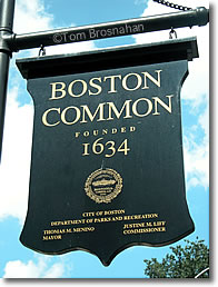 Boston Common sign, Boston MA
