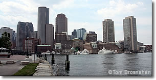 Boston Skyline from HarborWalk, Boston MA