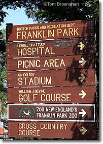 Franklin Park sign, Boston MA