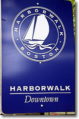 HarborWalk sign, Boston MA