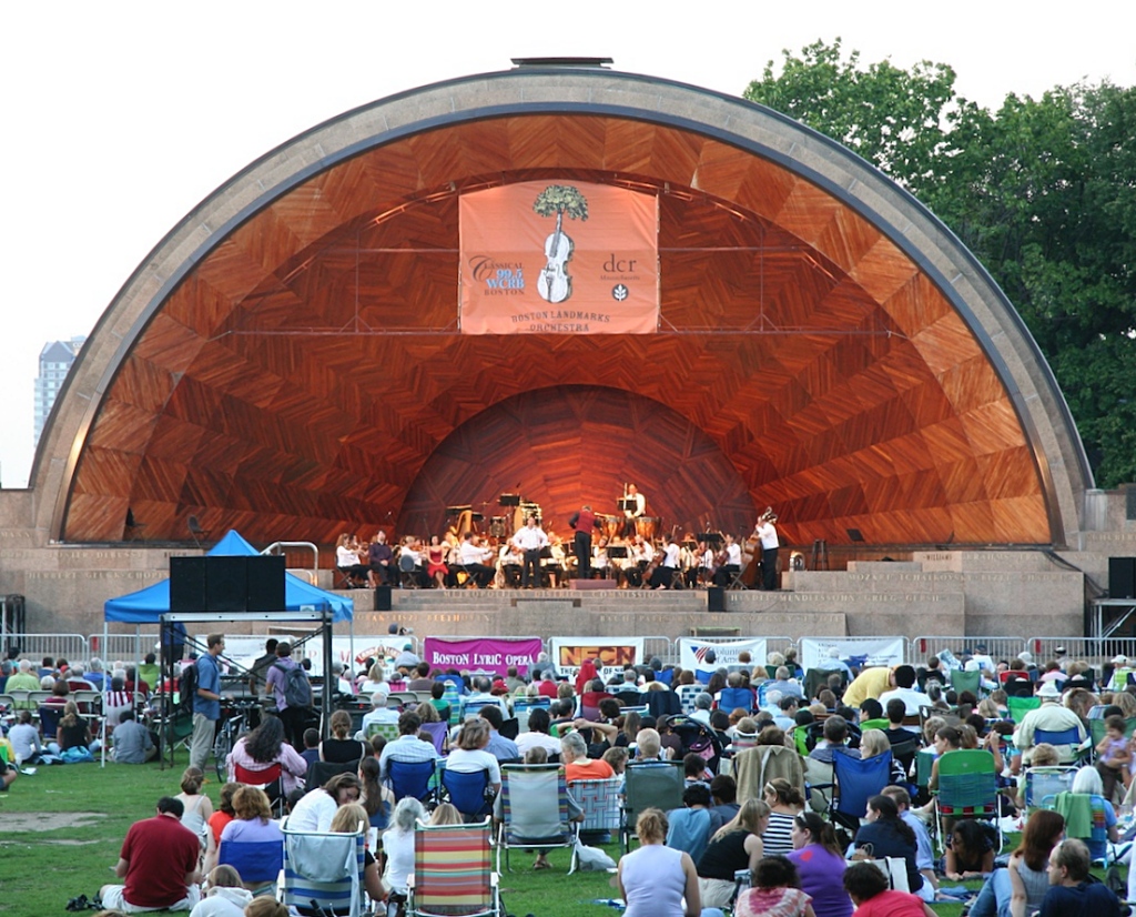 Concert at Hatch Memorial Shell on the Esplanade, Boston MA