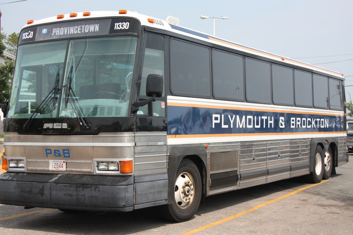 Plymouth & Brockton Bus to Provincetown, Cape Cod MA.