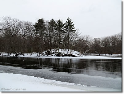 Nashawtuck (Egg Rock) in winter, Concord, Massachusetts