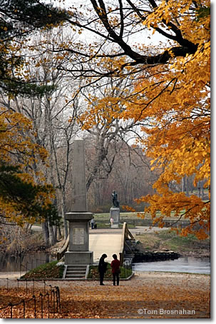 Fall foliage at Old North Bridge, Concord, Massachusetts