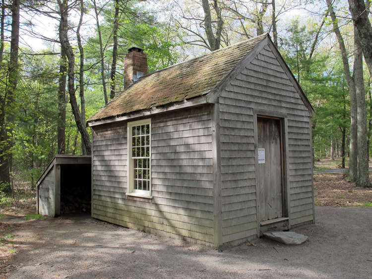 Replica of Henry David Thoreau's house at Walden Pond, Concord MA