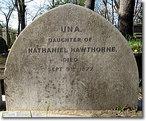 Una Hawthorne grave, Sleepy Hollow Cemetery, Concord MA