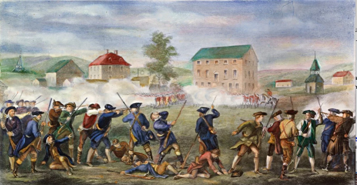 The Battle of Lexington mural by Henry Sandham