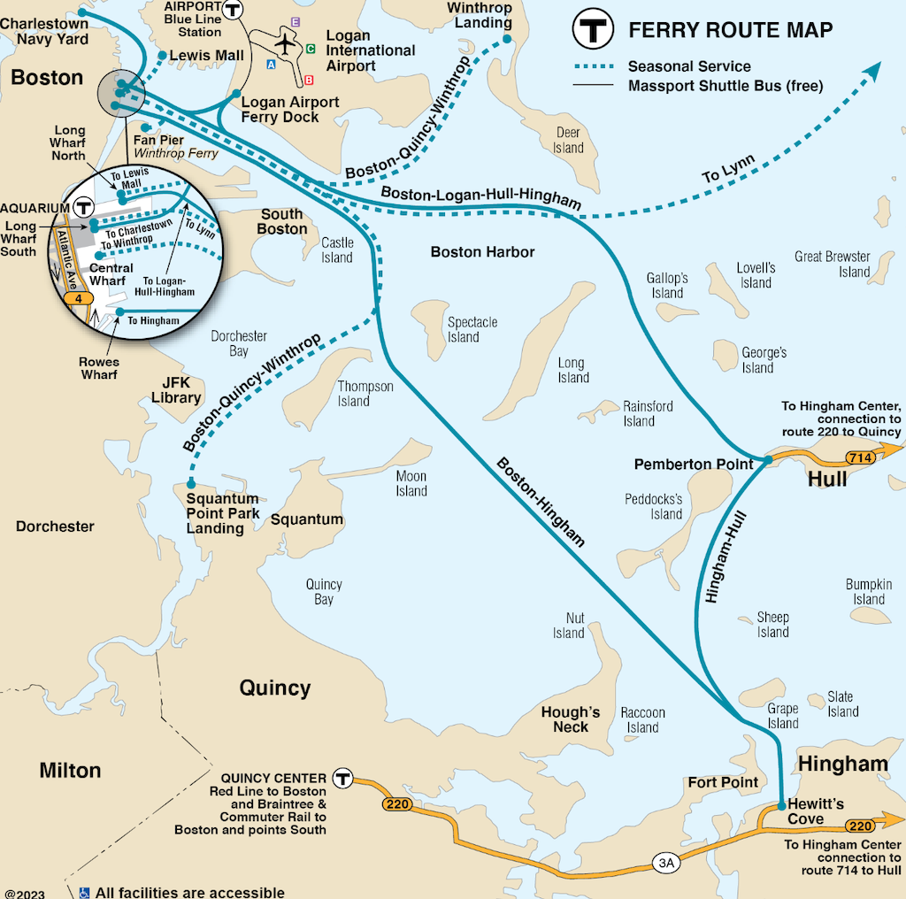 MBTA Ferry Map