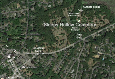 Authors Ridge in Sleepy Hollow Cemetery, Concord, Massachusetts