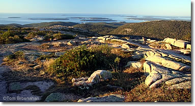 View north from the summit of Cadillac Mountain, Mount Desert Island, Maine