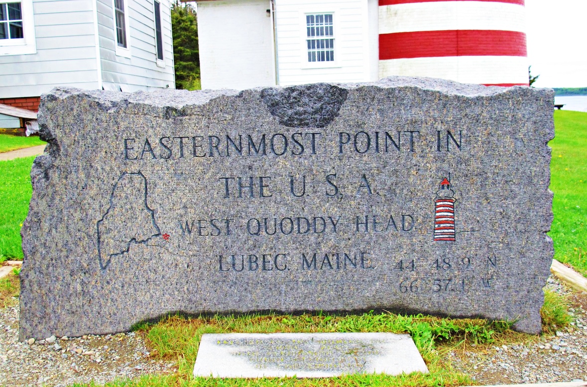 Rock inscription at West Quoddy HeadLight, Lubec, Maine