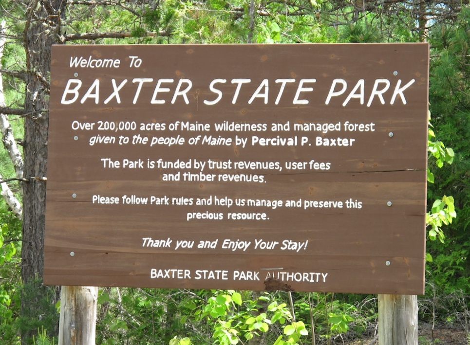 Baxter State Park sign, Maine
