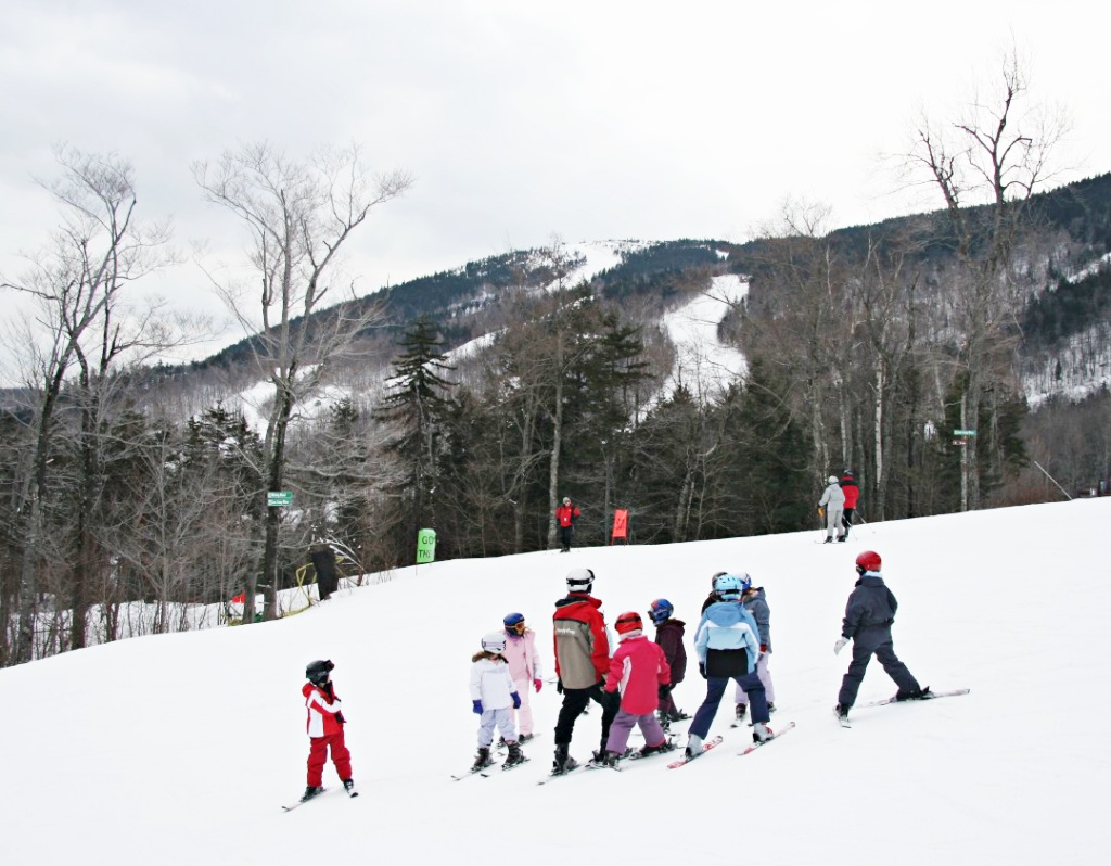 Ski school at Sunday River Ski Resort, Maine