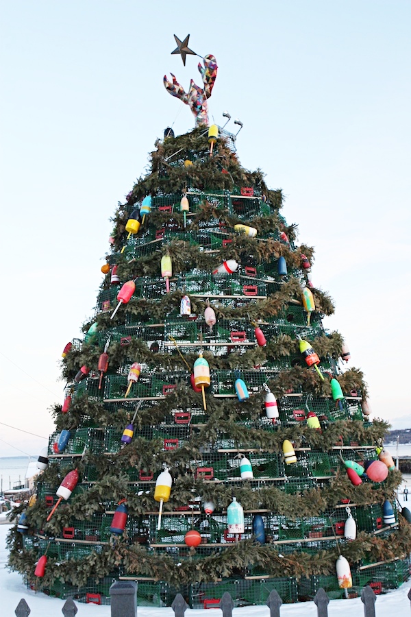 Lobster-trap Christmas tree, Rockland ME.
