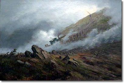 Cog Railway painting by Edward Hill, 1884
