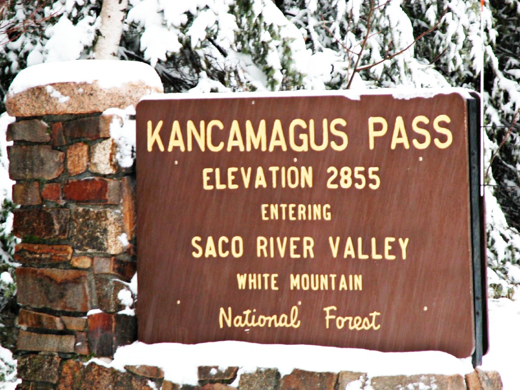 Kancamagus Pass Sign