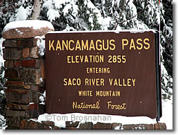 Kancamagus Pass Sign