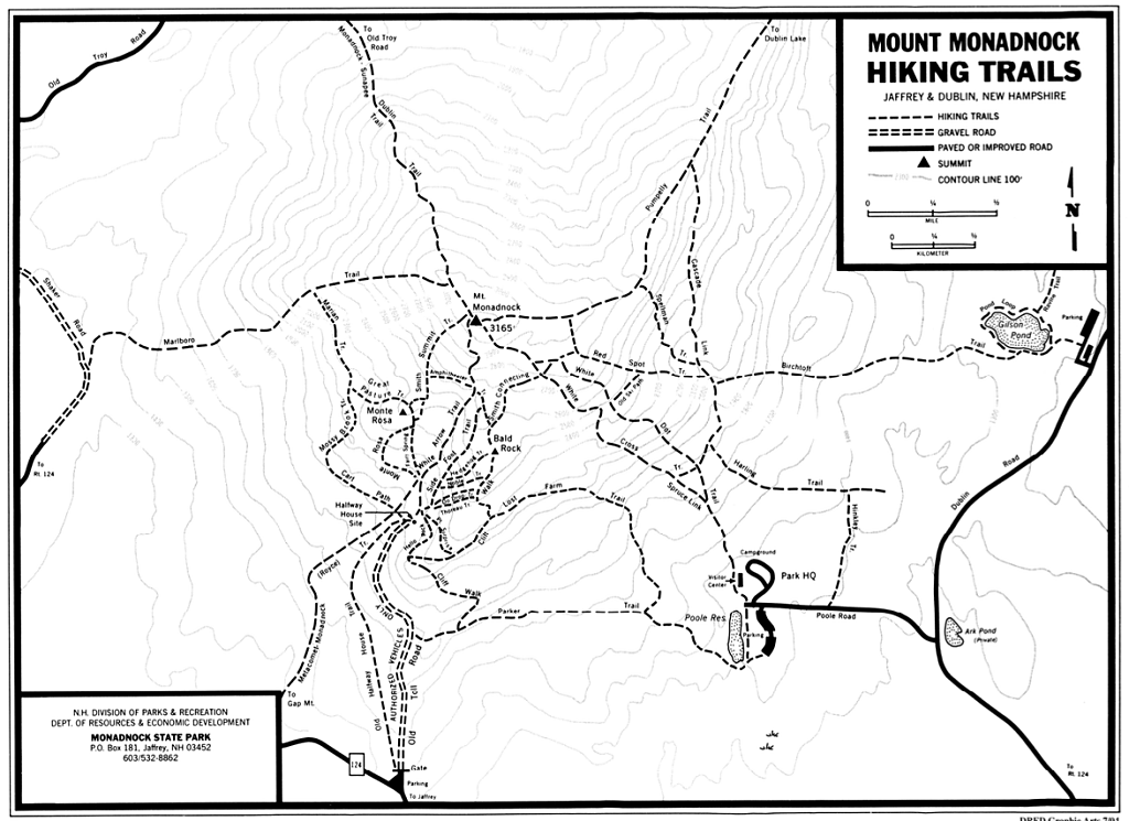 Monadnock trails Map