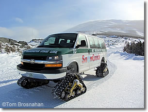 Snow coach at Mount Washington, New Hampshire