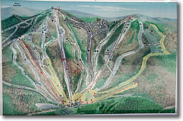 Ragged Mountain Ski trail map, New Hampshire