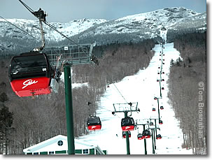 Ski lift at Stowe Mountain Ski Resort, Vermont